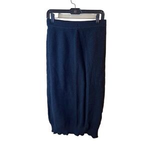 Free People Beach Black Elastic Waistband Waffle Knit Skirt US Small